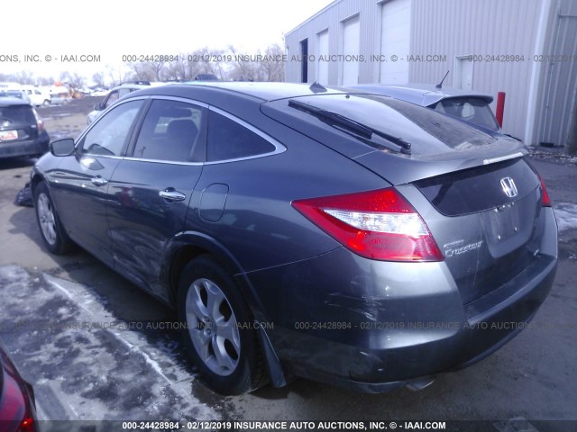 5J6TF2H57AL011594 - 2010 HONDA ACCORD CROSSTOUR EXL GRAY photo 3