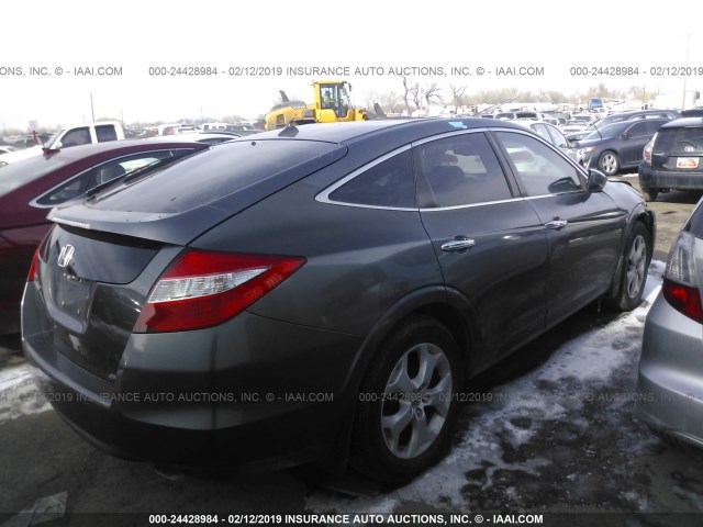 5J6TF2H57AL011594 - 2010 HONDA ACCORD CROSSTOUR EXL GRAY photo 4