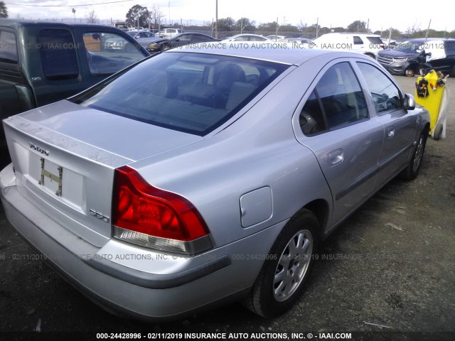 YV1RS61R612086562 - 2001 VOLVO S60 SILVER photo 4