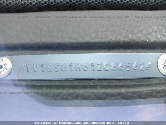 YV1RS61R612086562 - 2001 VOLVO S60 SILVER photo 9