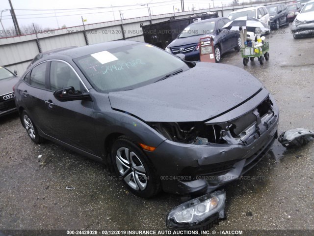 19XFC2F56GE087257 - 2016 HONDA CIVIC LX GRAY photo 1