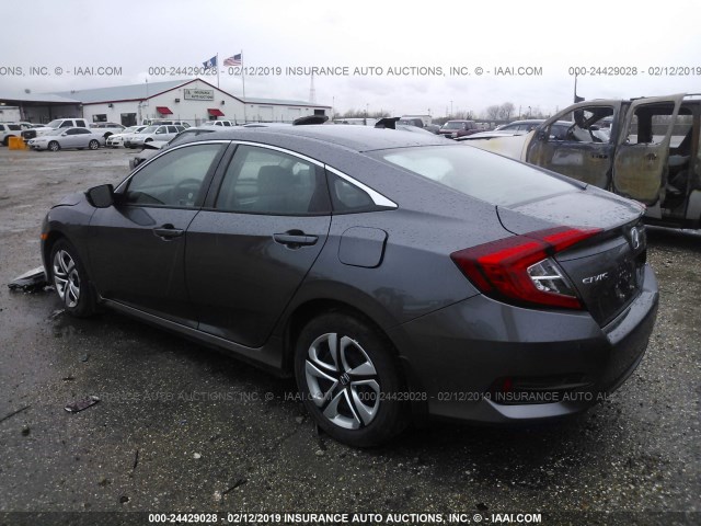 19XFC2F56GE087257 - 2016 HONDA CIVIC LX GRAY photo 3