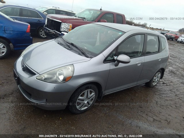 JHMGD37418S002593 - 2008 HONDA FIT GRAY photo 2