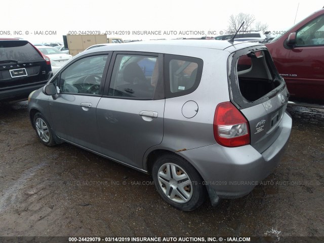 JHMGD37418S002593 - 2008 HONDA FIT GRAY photo 3