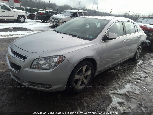 1G1ZC5E11BF298466 - 2011 CHEVROLET MALIBU 1LT ვერცხლისფერი ფოტო 2