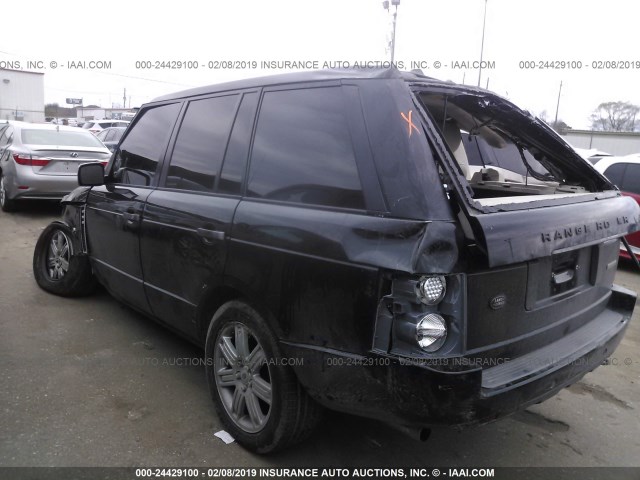 SALMF134X8A294641 - 2008 LAND ROVER RANGE ROVER SUPERCHARGED BLACK photo 3
