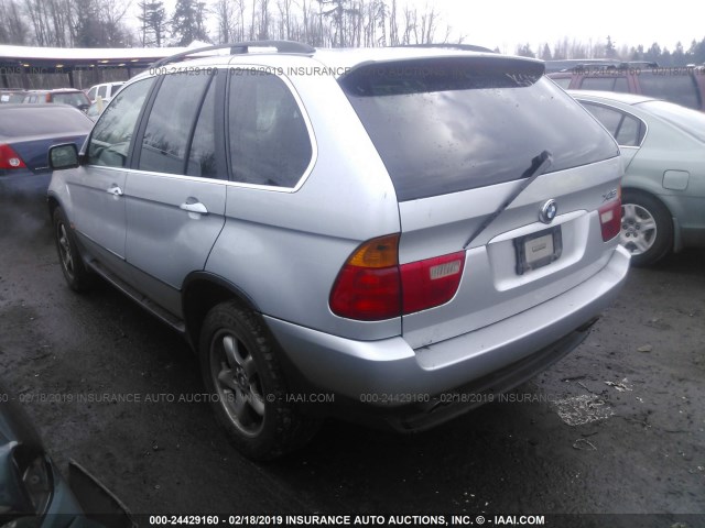 WBAFB3355YLH06159 - 2000 BMW X5 4.4I SILVER photo 3