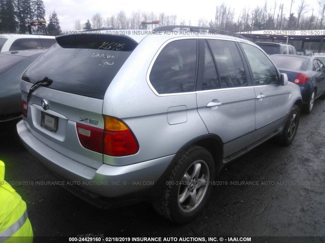 WBAFB3355YLH06159 - 2000 BMW X5 4.4I SILVER photo 4