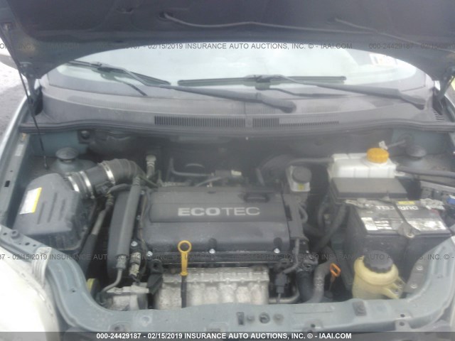 KL1TD5DE4BB133590 - 2011 CHEVROLET AVEO LS/LT GREEN photo 10