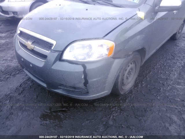 KL1TD5DE4BB133590 - 2011 CHEVROLET AVEO LS/LT GREEN photo 6