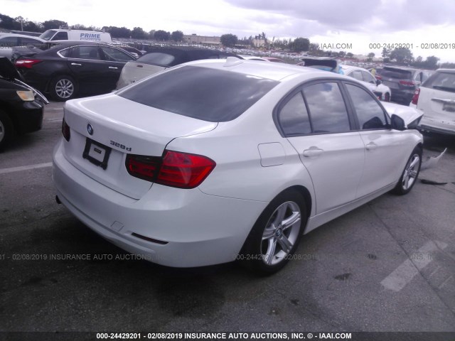 WBA3D3C5XEF099051 - 2014 BMW 328 D WHITE photo 4