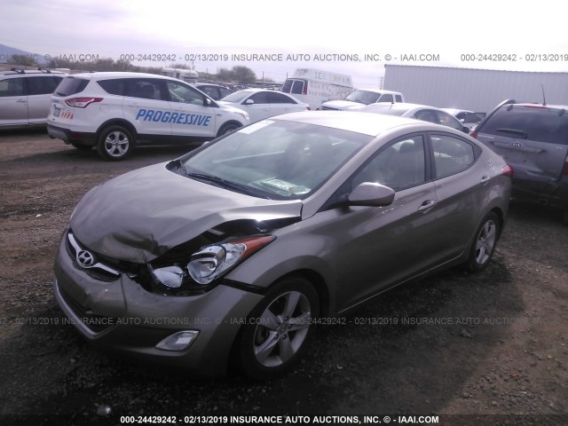 5NPDH4AE5DH452482 - 2013 HYUNDAI ELANTRA GLS/LIMITED GOLD photo 2