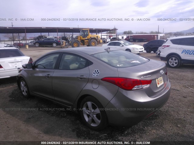 5NPDH4AE5DH452482 - 2013 HYUNDAI ELANTRA GLS/LIMITED GOLD photo 3