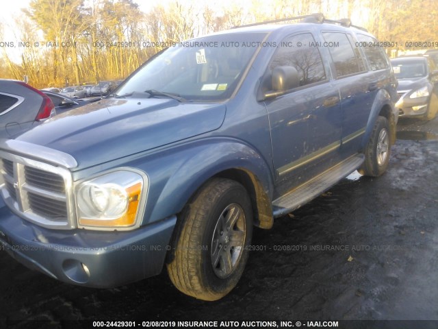 1D8HB58D05F586318 - 2005 DODGE DURANGO LIMITED BLUE photo 2