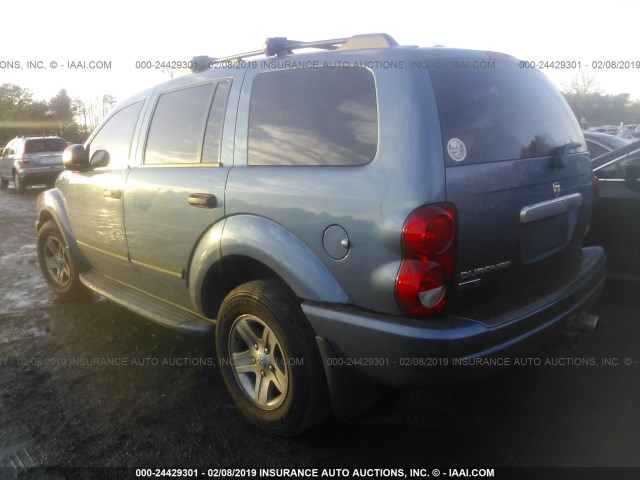 1D8HB58D05F586318 - 2005 DODGE DURANGO LIMITED BLUE photo 3