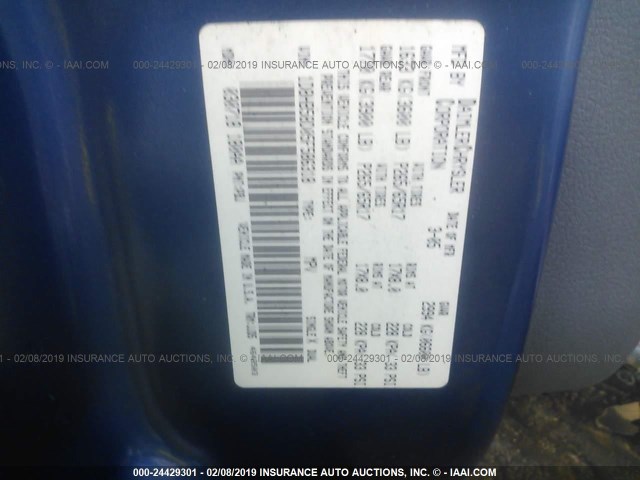 1D8HB58D05F586318 - 2005 DODGE DURANGO LIMITED BLUE photo 9