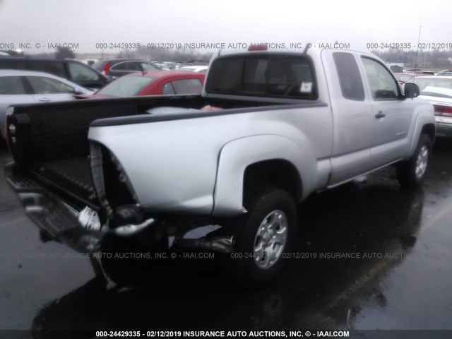 5TEUU42N97Z395134 - 2007 TOYOTA TACOMA ACCESS CAB ნაცრისფერი ფოტო 4