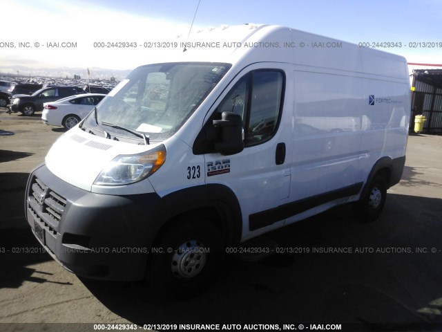 3C6TRVBG6FE520088 - 2015 RAM PROMASTER 1500 1500 HIGH WHITE photo 2