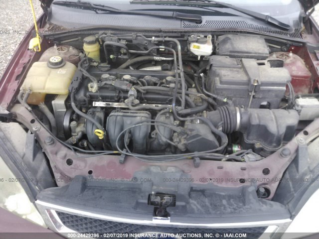 1FAFP34NX6W121689 - 2006 FORD FOCUS ZX4 MAROON photo 10