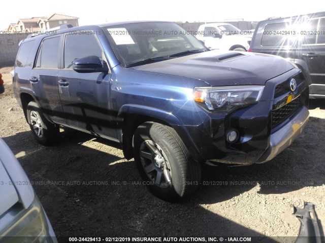 JTEBU5JR4G5305193 - 2016 TOYOTA 4RUNNER SR5 PREM/LTDL/TRAIL/TRD BLUE photo 1