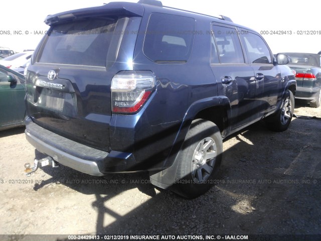 JTEBU5JR4G5305193 - 2016 TOYOTA 4RUNNER SR5 PREM/LTDL/TRAIL/TRD BLUE photo 4