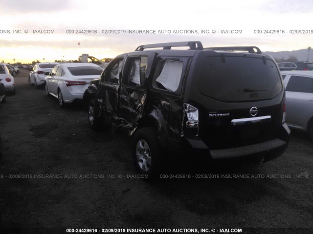 5N1AR1NNXBC634109 - 2011 NISSAN PATHFINDER S/LE/SE BLACK photo 3