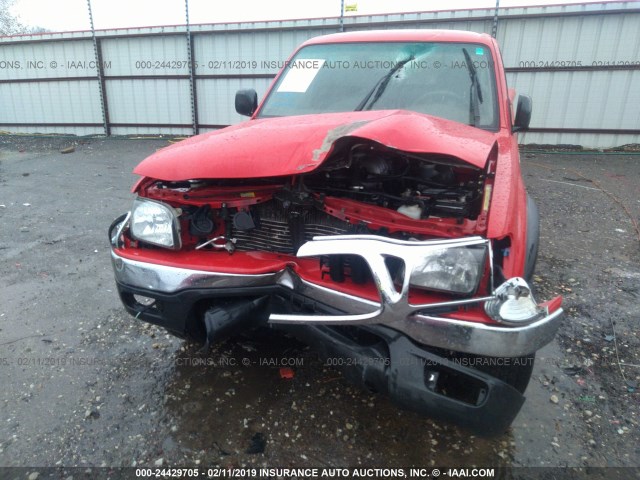 5TEHN72NX3Z296378 - 2003 TOYOTA TACOMA DOUBLE CAB RED photo 6