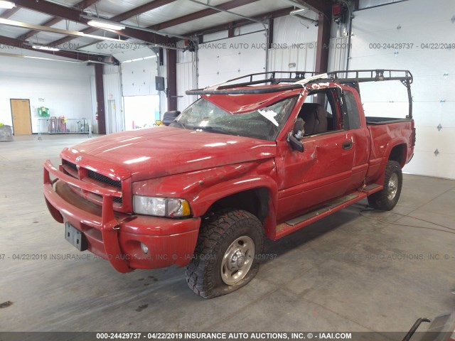 3B7KF23622M233896 - 2002 DODGE RAM 2500 RED photo 2