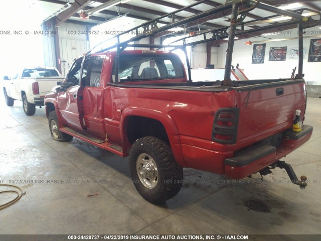 3B7KF23622M233896 - 2002 DODGE RAM 2500 RED photo 3