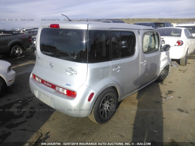 JN8AZ2KR3DT303414 - 2013 NISSAN CUBE S/SL SILVER photo 4