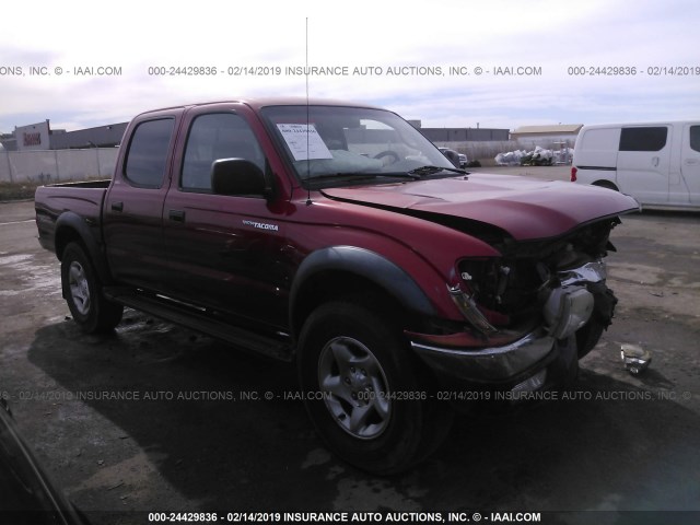 5TEGN92N73Z212511 - 2003 TOYOTA TACOMA DOUBLE CAB PRERUNNER RED photo 1