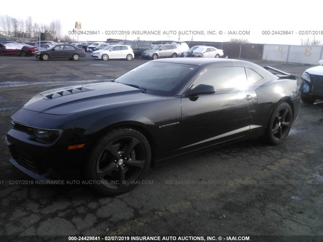 2G1FT1EW0E9158834 - 2014 CHEVROLET CAMARO 2SS BLACK photo 2