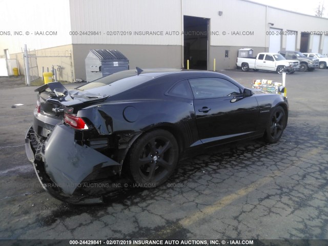 2G1FT1EW0E9158834 - 2014 CHEVROLET CAMARO 2SS BLACK photo 4