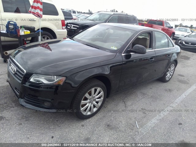 WAUSF78KX9N023742 - 2009 AUDI A4 PREMIUM PLUS BLACK photo 2