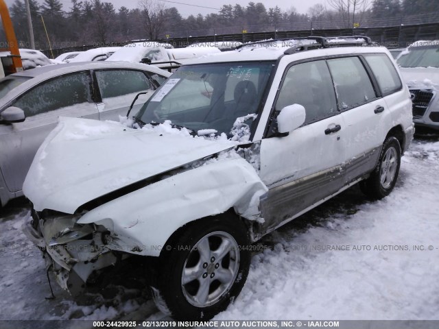 JF1SF65561H742118 - 2001 SUBARU FORESTER S WHITE photo 2