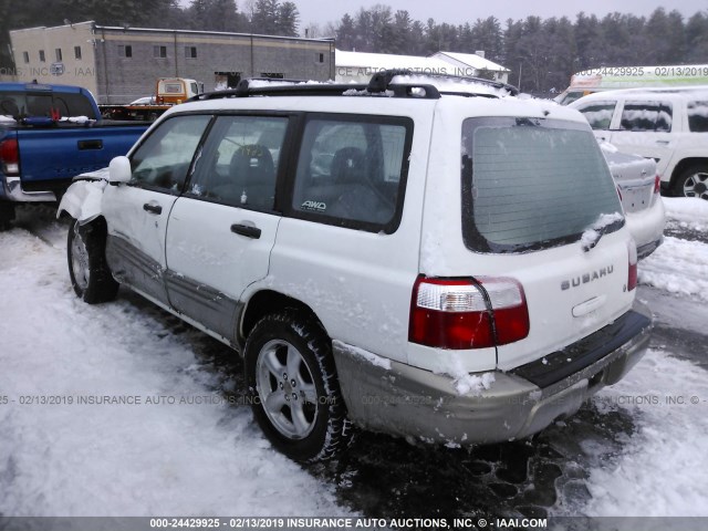 JF1SF65561H742118 - 2001 SUBARU FORESTER S WHITE photo 3