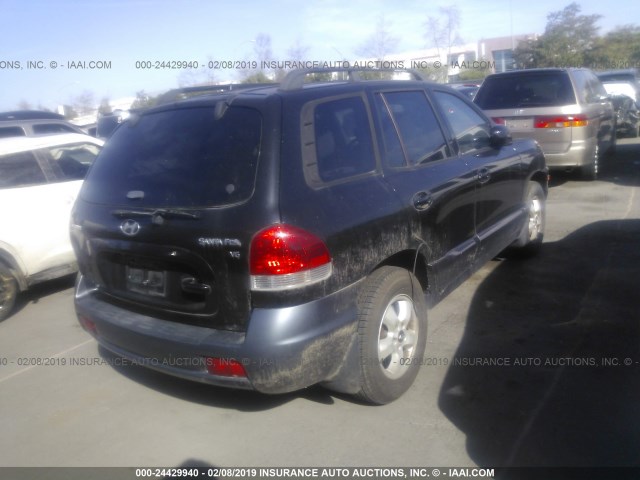 KM8SC13D36U035584 - 2006 HYUNDAI SANTA FE GLS/LIMITED BLACK photo 4