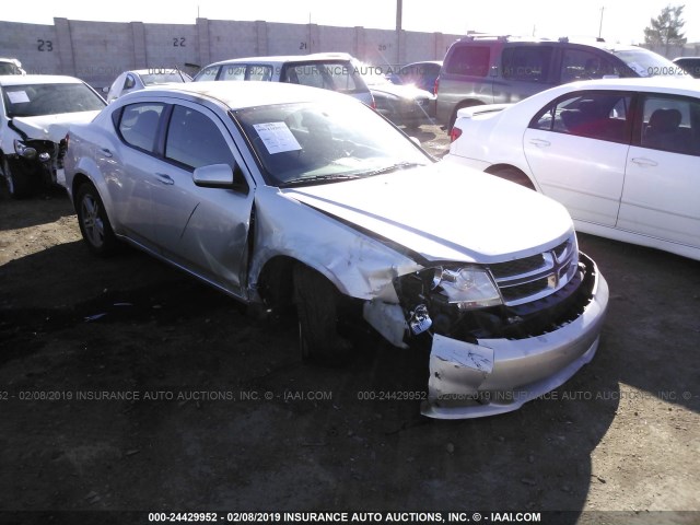 1C3CDZCB3CN230694 - 2012 DODGE AVENGER SXT SILVER photo 1