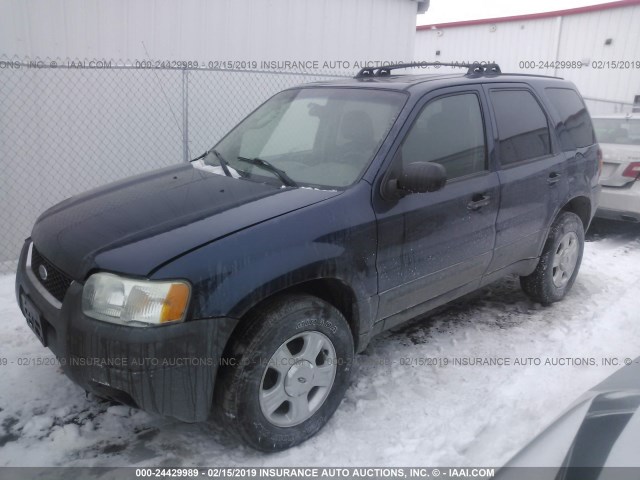 1FMYU03163KA61837 - 2003 FORD ESCAPE XLT Dark Blue photo 2