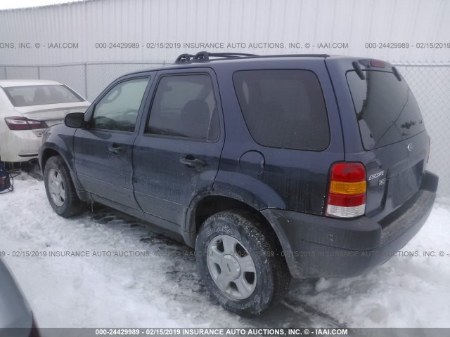 1FMYU03163KA61837 - 2003 FORD ESCAPE XLT Dark Blue photo 3