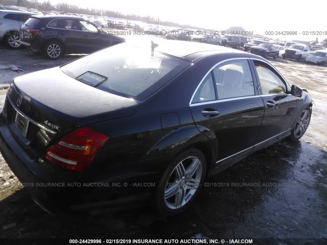 WDDNG9EB2DA526023 - 2013 MERCEDES-BENZ S 550 4MATIC BLACK photo 4