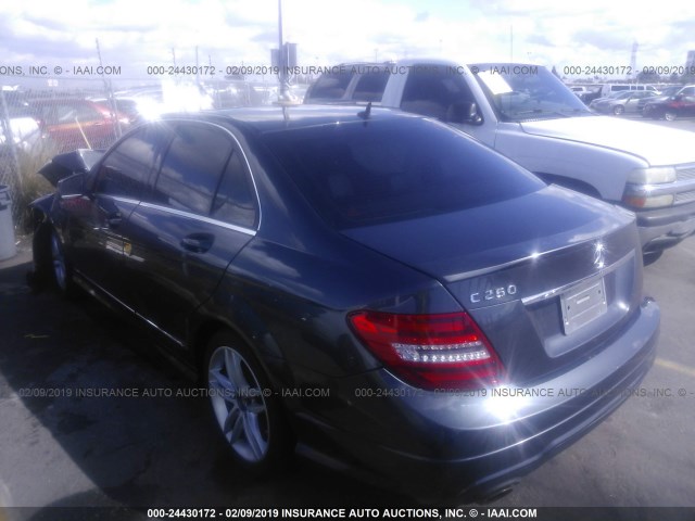 WDDGF4HB5DA830148 - 2013 MERCEDES-BENZ C 250 Dark Blue photo 3