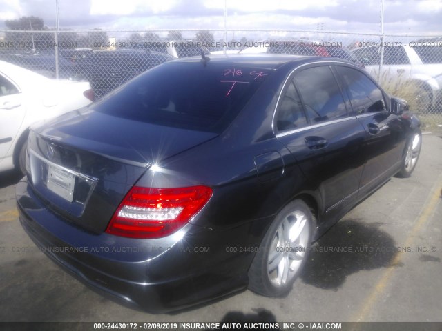 WDDGF4HB5DA830148 - 2013 MERCEDES-BENZ C 250 Dark Blue photo 4