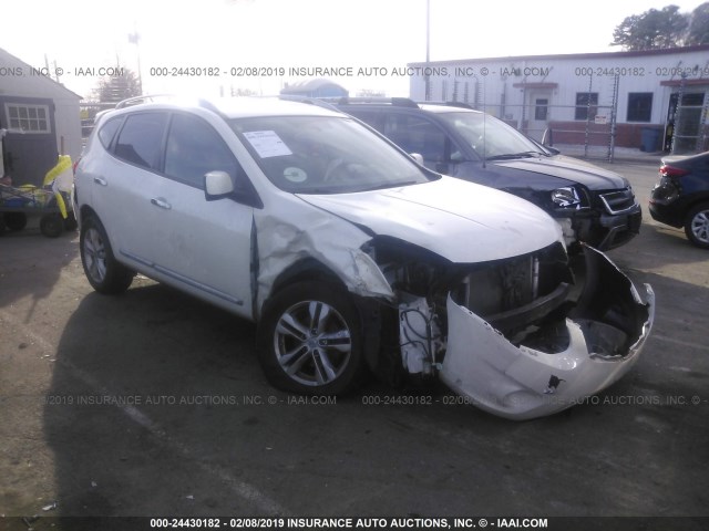 JN8AS5MT8CW268607 - 2012 NISSAN ROGUE S/SV WHITE photo 1