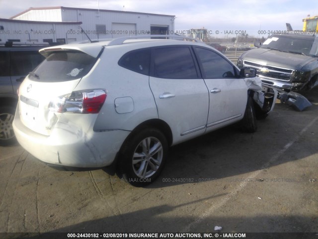 JN8AS5MT8CW268607 - 2012 NISSAN ROGUE S/SV WHITE photo 4