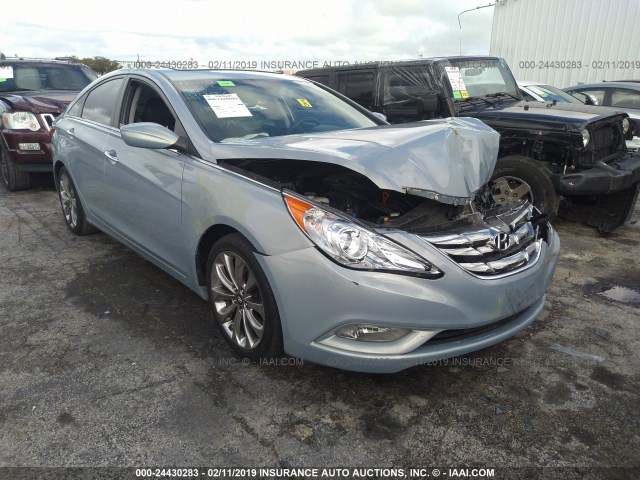 5NPEC4AC8BH159996 - 2011 HYUNDAI SONATA SE/LIMITED Light Blue photo 1