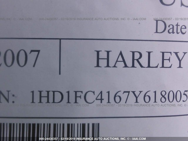 1HD1FC4167Y618005 - 2007 HARLEY-DAVIDSON FLHTCUI WHITE photo 10