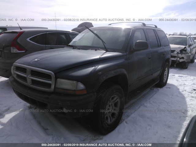 1B4HS58NX2F190607 - 2002 DODGE DURANGO SLT PLUS Dark Blue photo 2