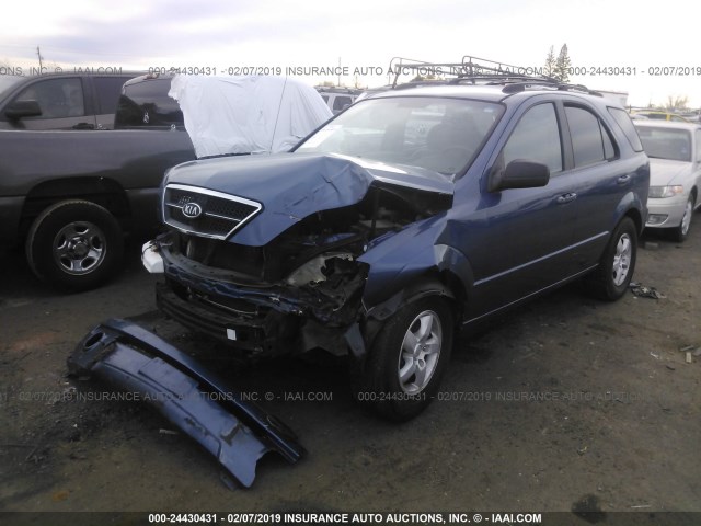 KNDJD733X65532245 - 2006 KIA SORENTO EX/LX BLUE photo 2