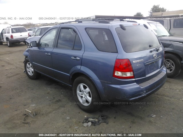 KNDJD733X65532245 - 2006 KIA SORENTO EX/LX BLUE photo 3